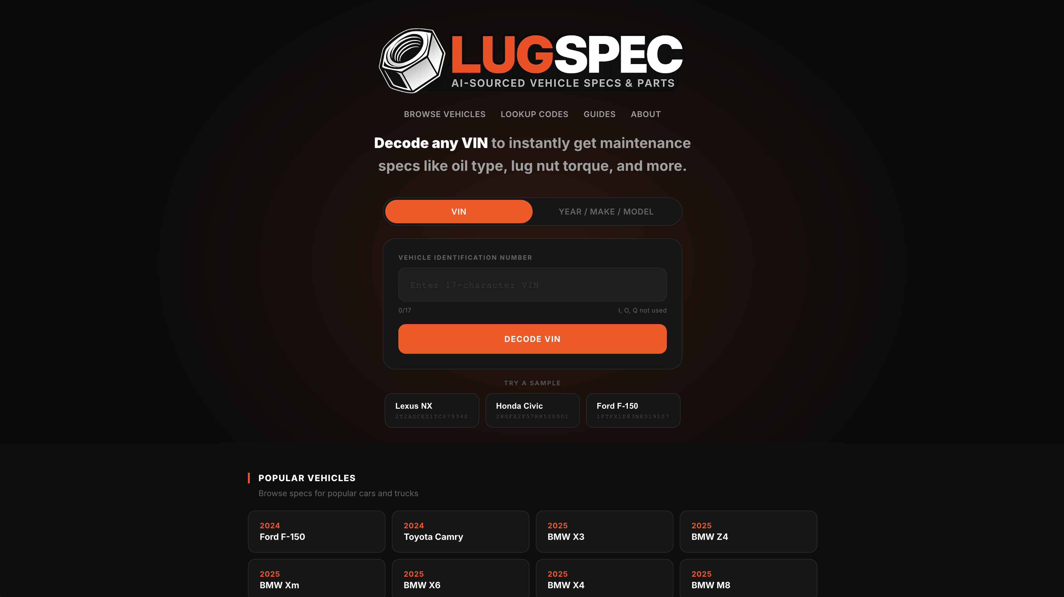 LugSpec homepage