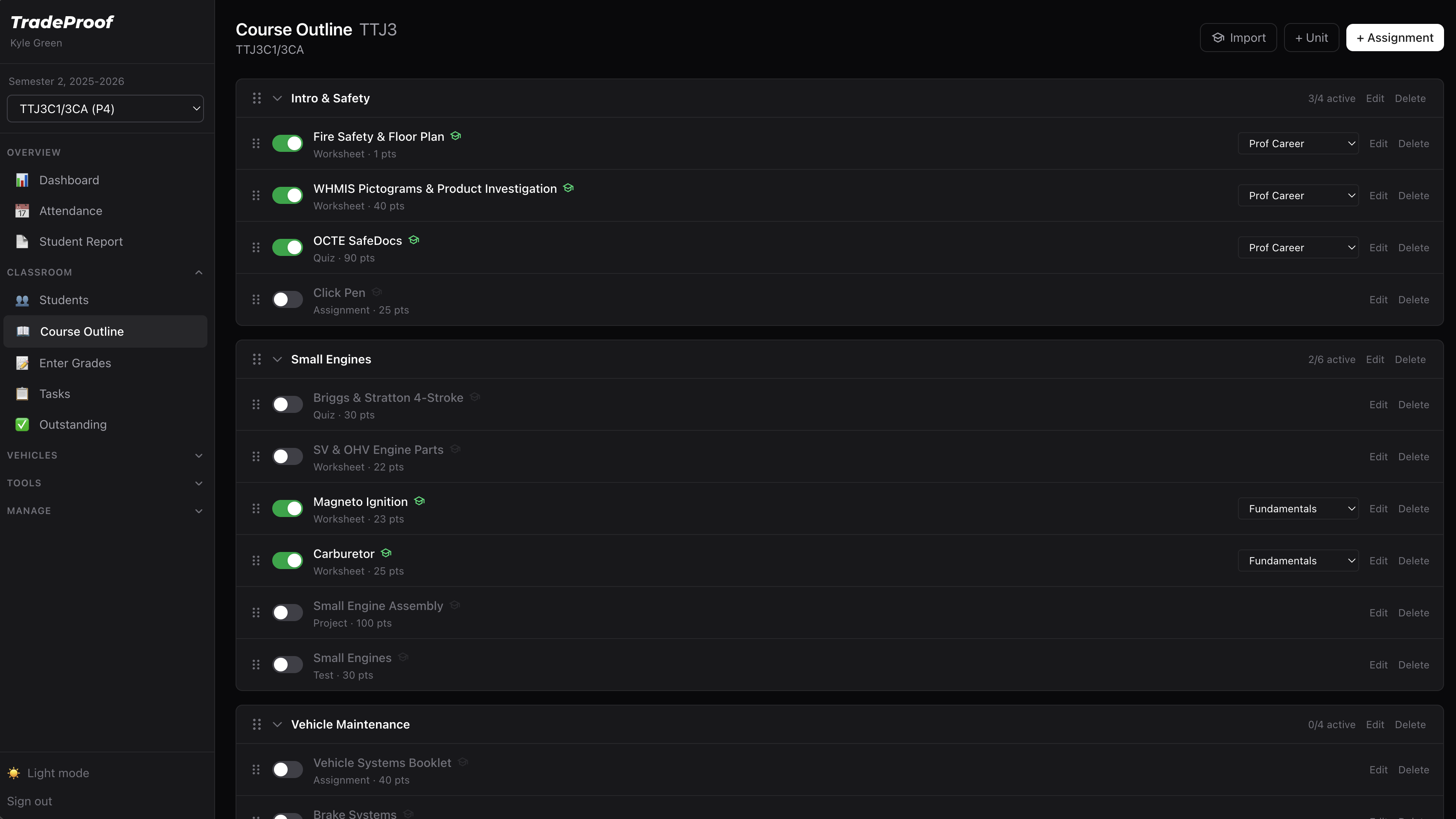 TradeProof course outline